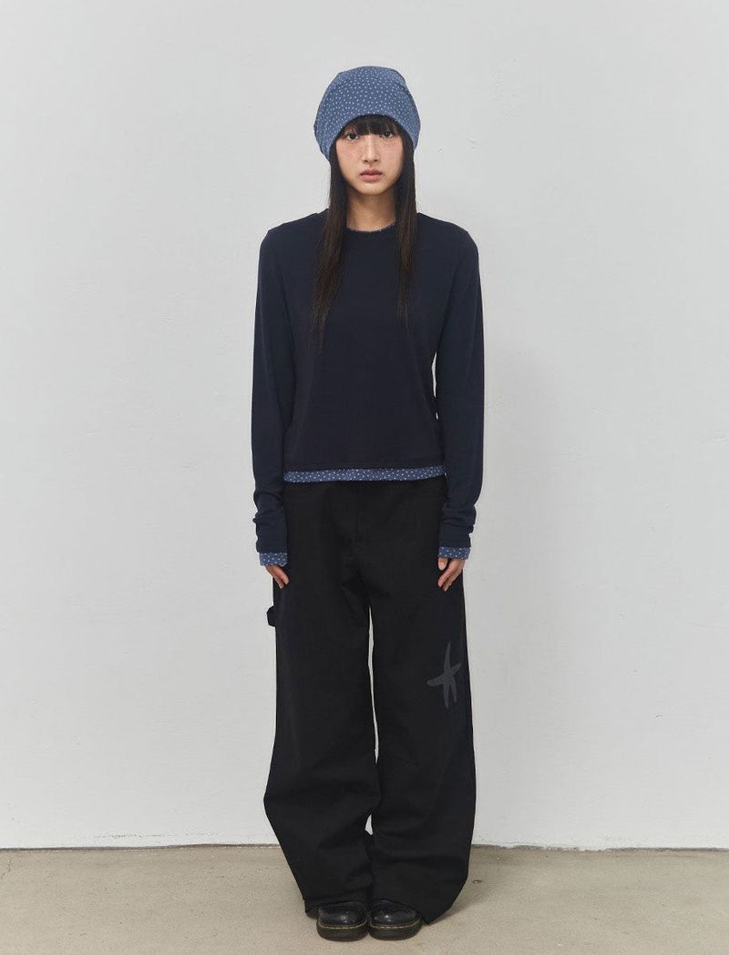 STAR LAYERED LONG SLEEVE - NAVY