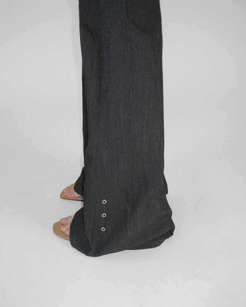 DEEP LOW EYELET BOOTCUT PANTS