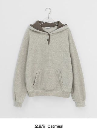 Kinples Color Matching Brushed Hoodie