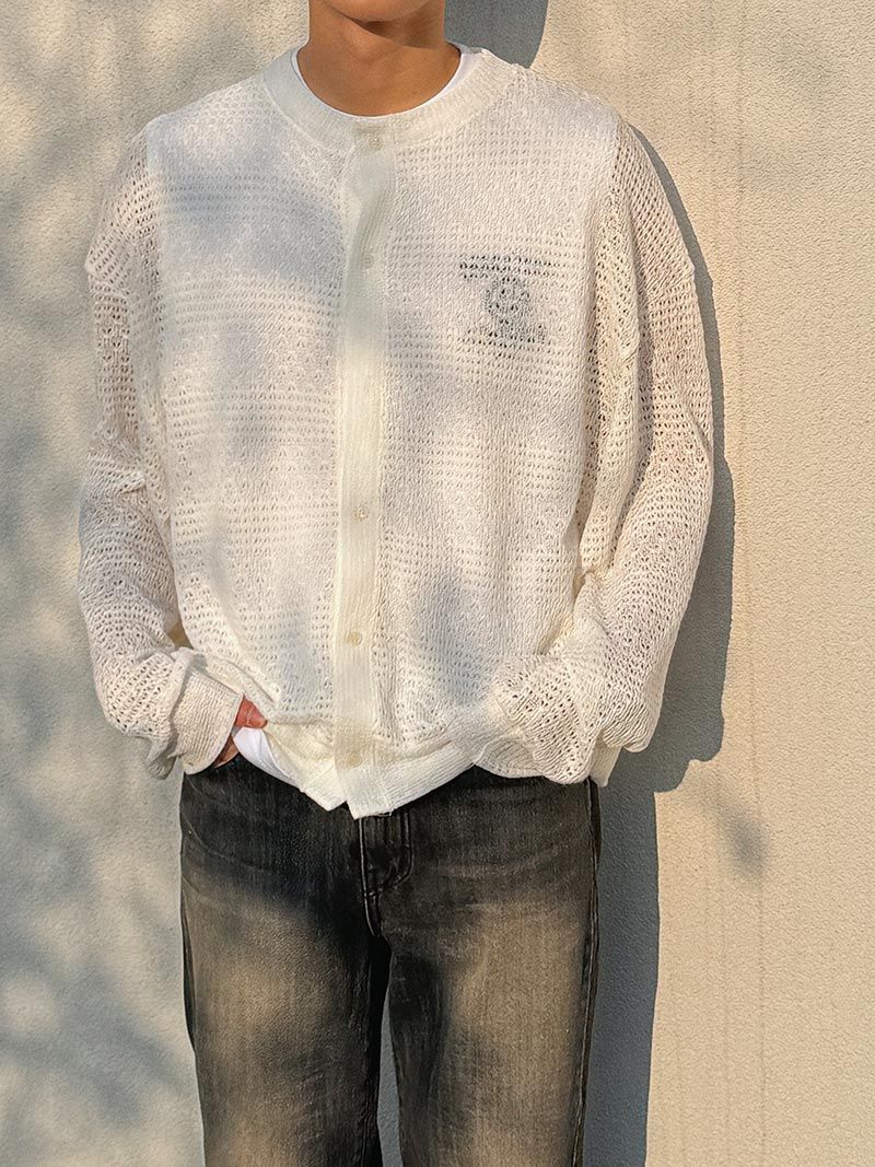 ASCLO Crochet See Through Cardigan (3color)