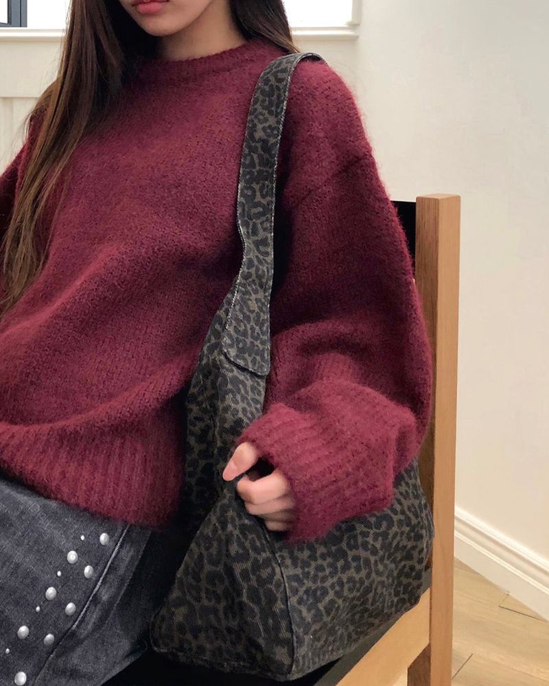 Kiril Leopard Print Hobo Shoulder Bag