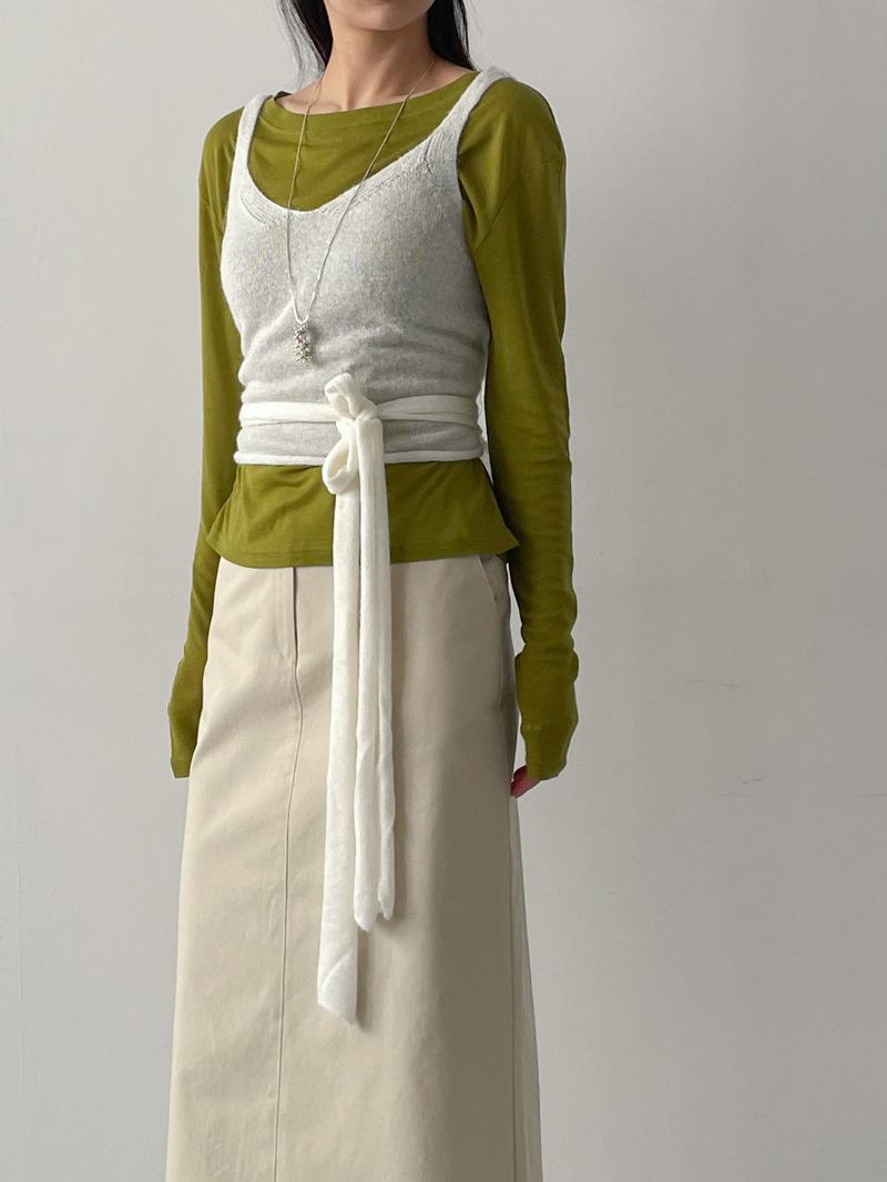 INCHANT ME（インチャントミー）の「Enne Alpaca Wrap Bustier（Tops）」