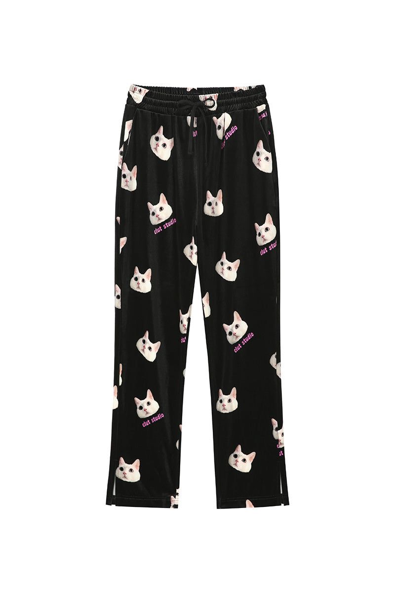 0 5 cat velvet track pants