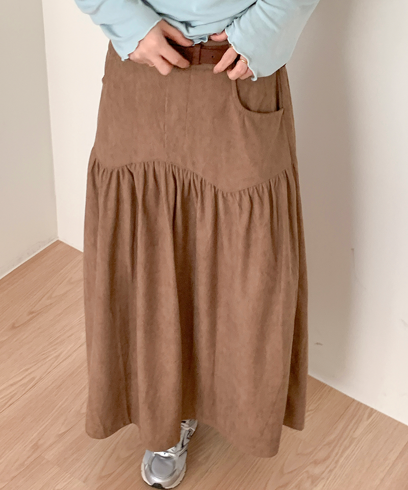 corduroy long skirt