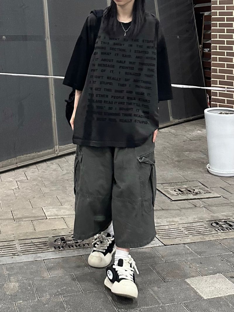vintage text washed t-shirt