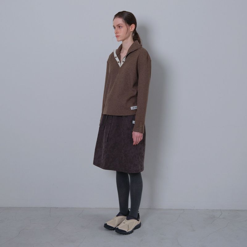 Charcoal Camou Midi-Skirt