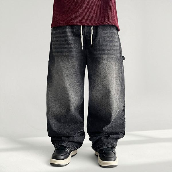 voarc（ボアク）の「Oil waistband deep-washed capanger denim wide pants (3 colors)（Pants）」