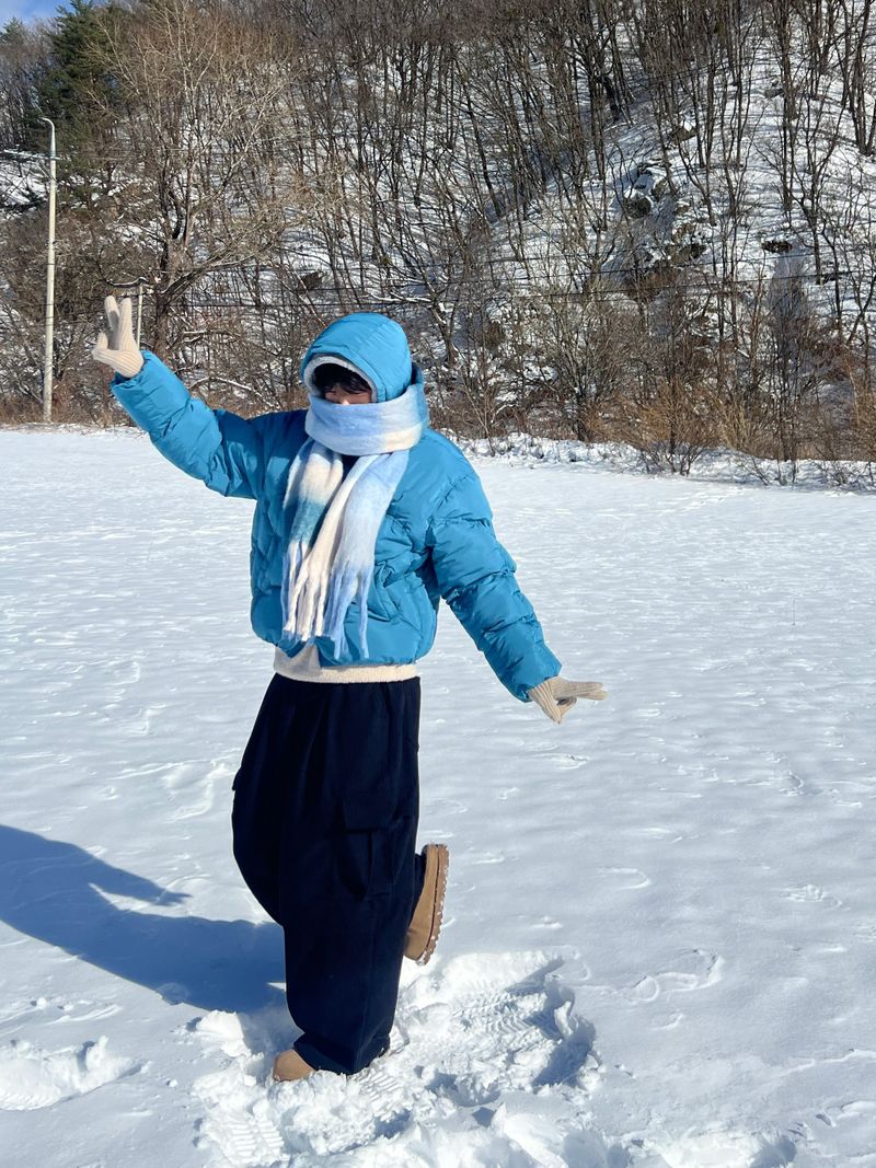 Blue Bear Hooded Padding (4 Colors)