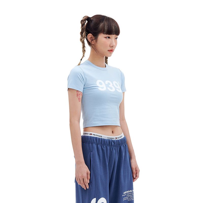 939 LOGO CROP TOP (SKY BLUE)