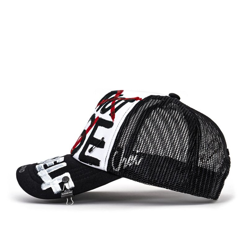 BBD DLY Graffiti Trucker Mesh Cap (Black)