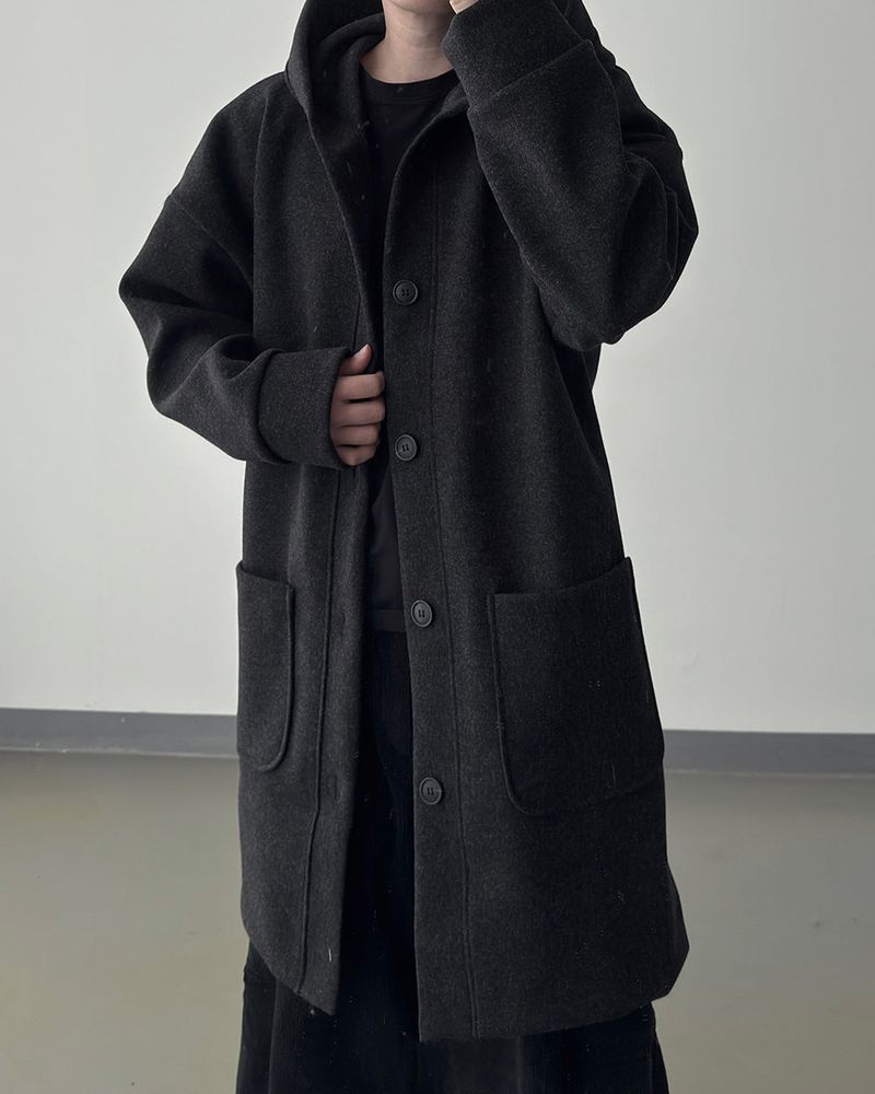 Koven Wool Hooded Coat