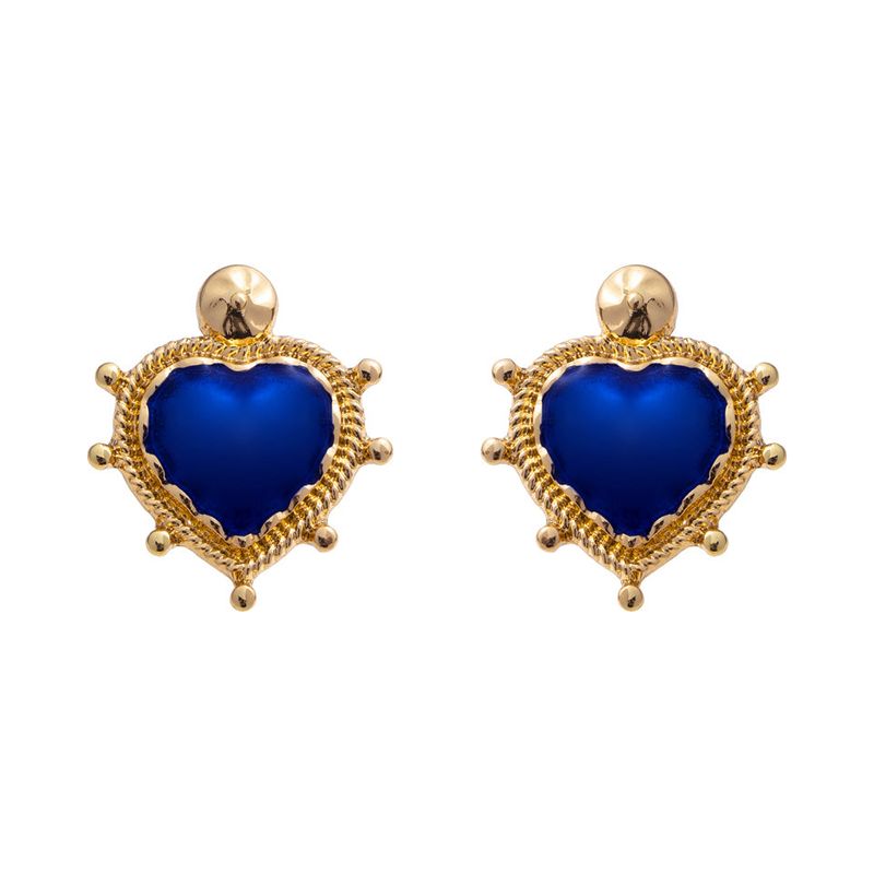 Deep heart earrings