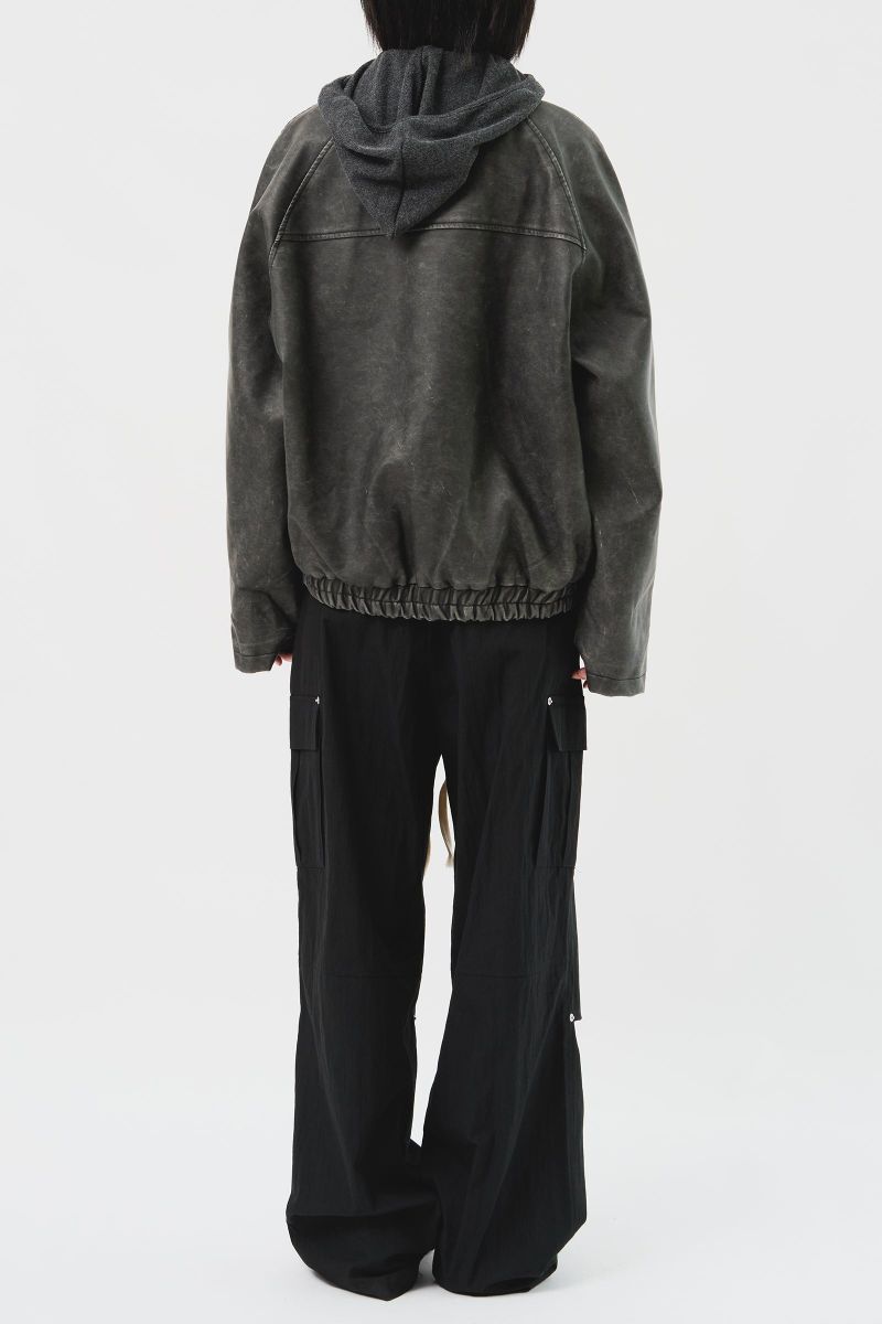 Dex Washed Leather Jumper (2color)