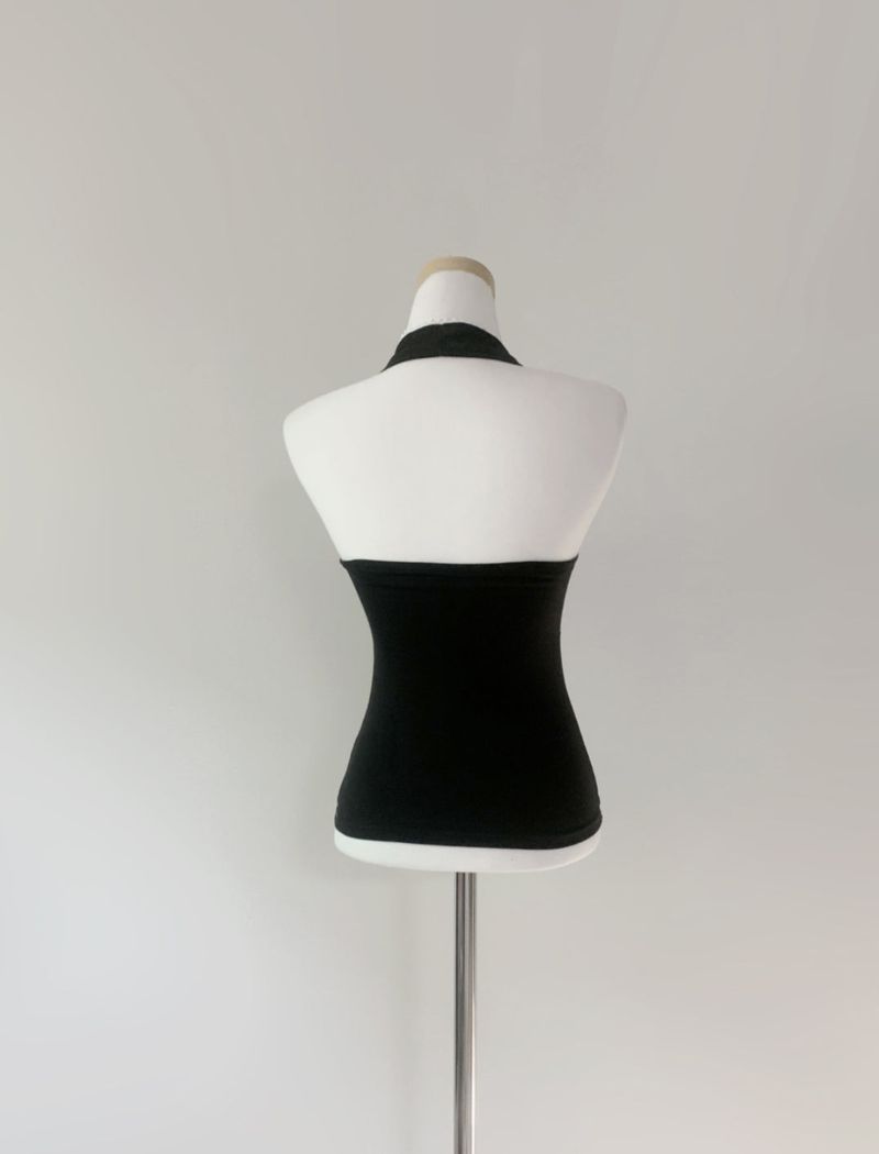 Sidia strap halter top (black)