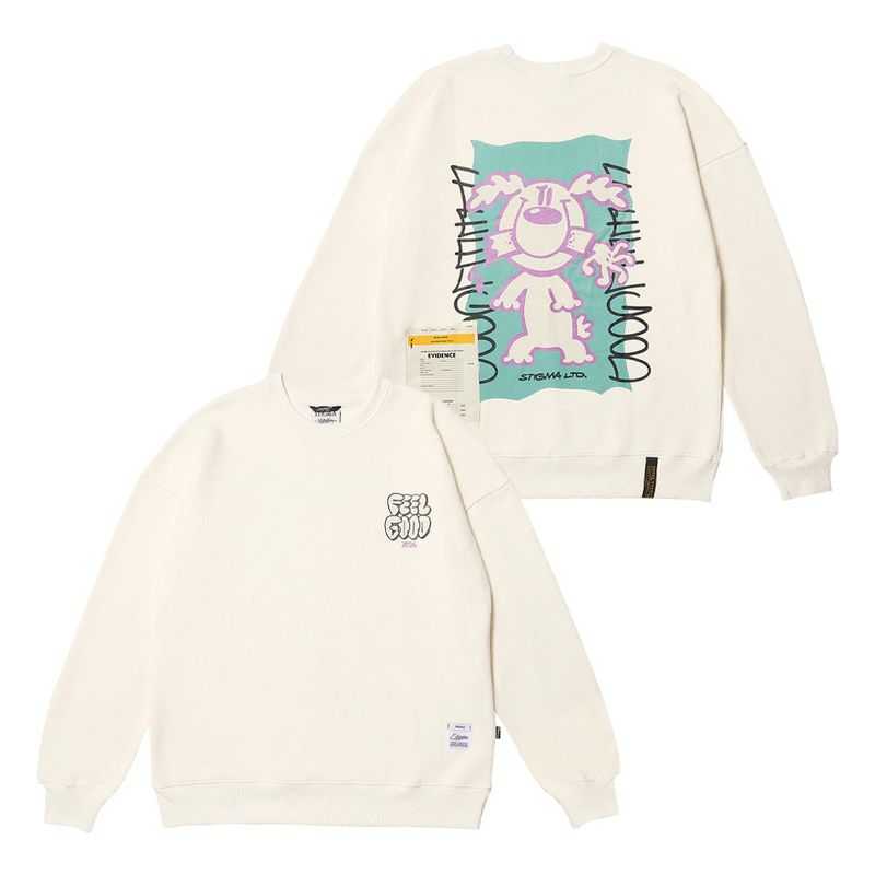STIGMA(スティグマ)の「DOGGY OVERSIZED CREWNECK BLACK / IVORY(Tops)」