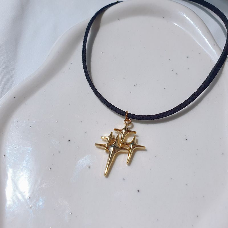 Sparkle Sparkle Choker Necklace - Gold Color