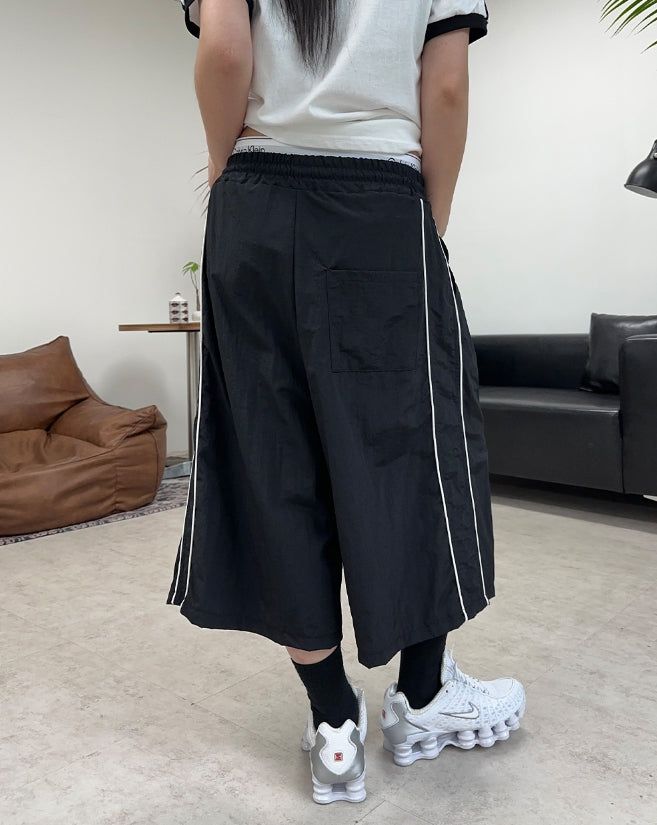 Tian Nylon Track Bermuda Pants