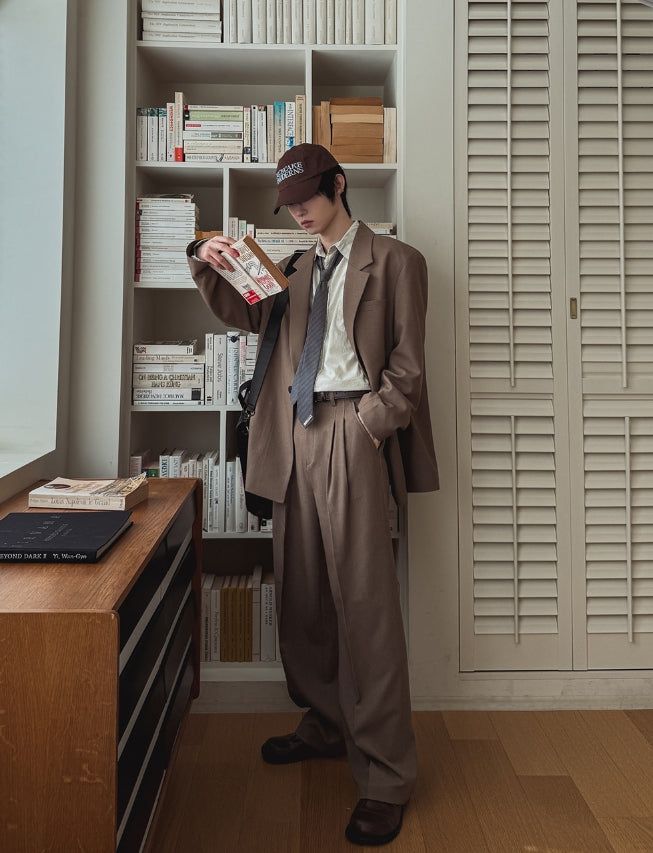 Tony Adjust Long Wide Slacks Blazer Set