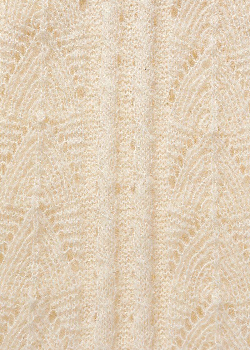 Ribbon sleeveless knit_cream