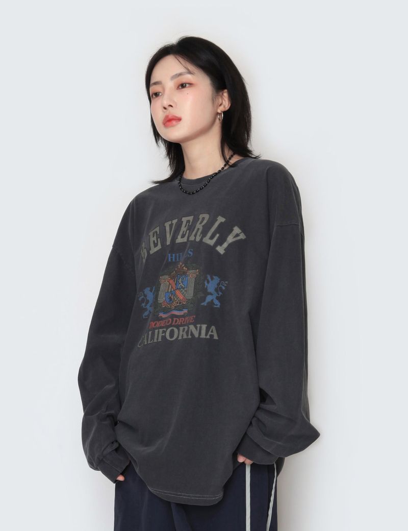nutellike(ヌテールライク)の「Beverly Pigment Long Sleeve T-Shirt(Tops)」
