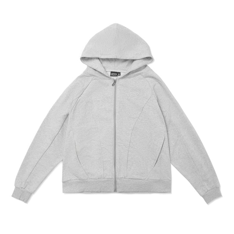 SWE（スウェ）の「LOOSE ZIP HOODIE - GRAY（Tops）」