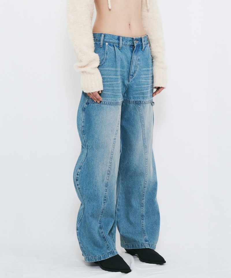 WAVE DENIM PANTS