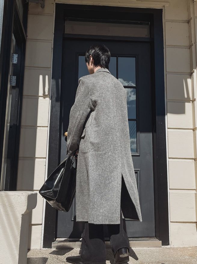 HANDMADE/wool 70% KESTI maxi double coat