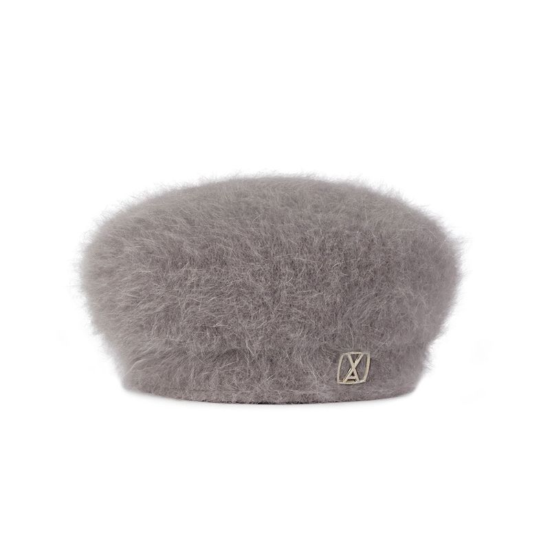 VA Square Stud Angora Beret / Mocha