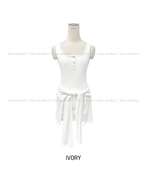 Tian snap layered wrap sleeveless