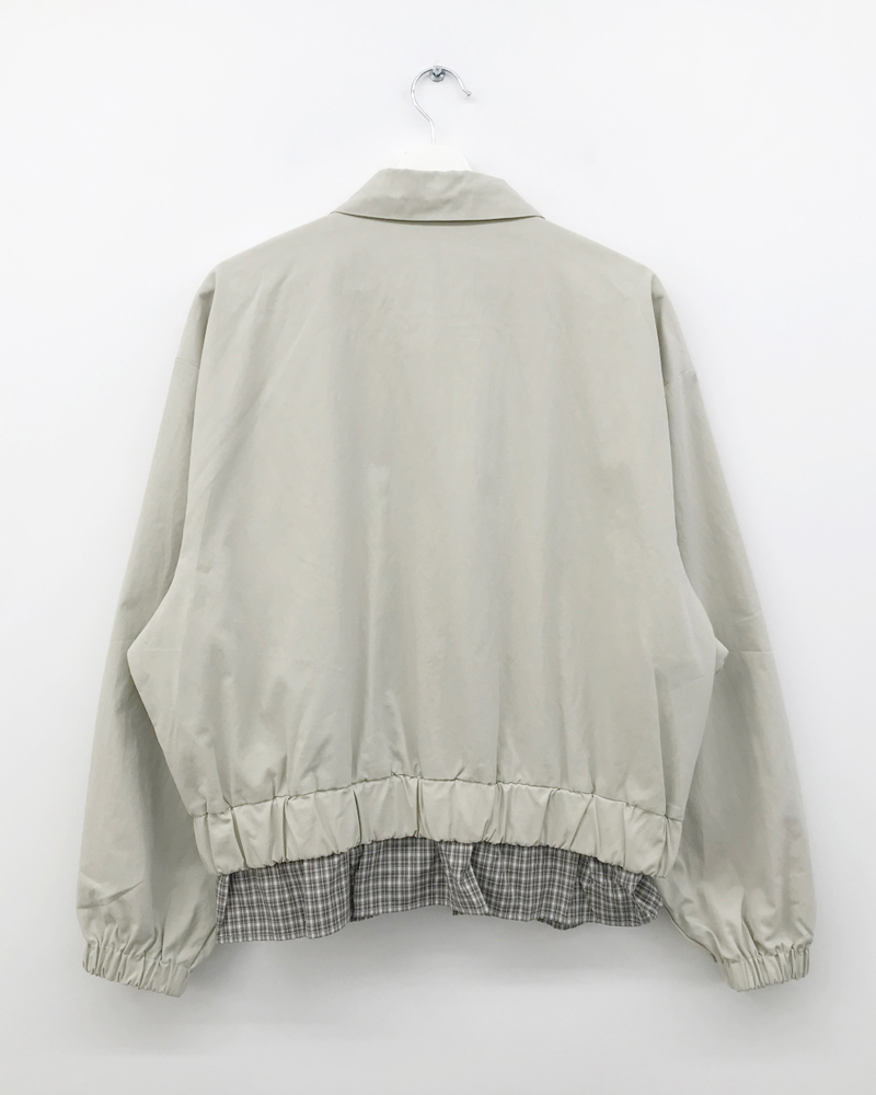 Petit check frill blouson (2color)