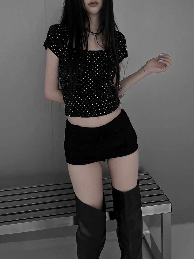 dottie crop short sleeve T (2color)