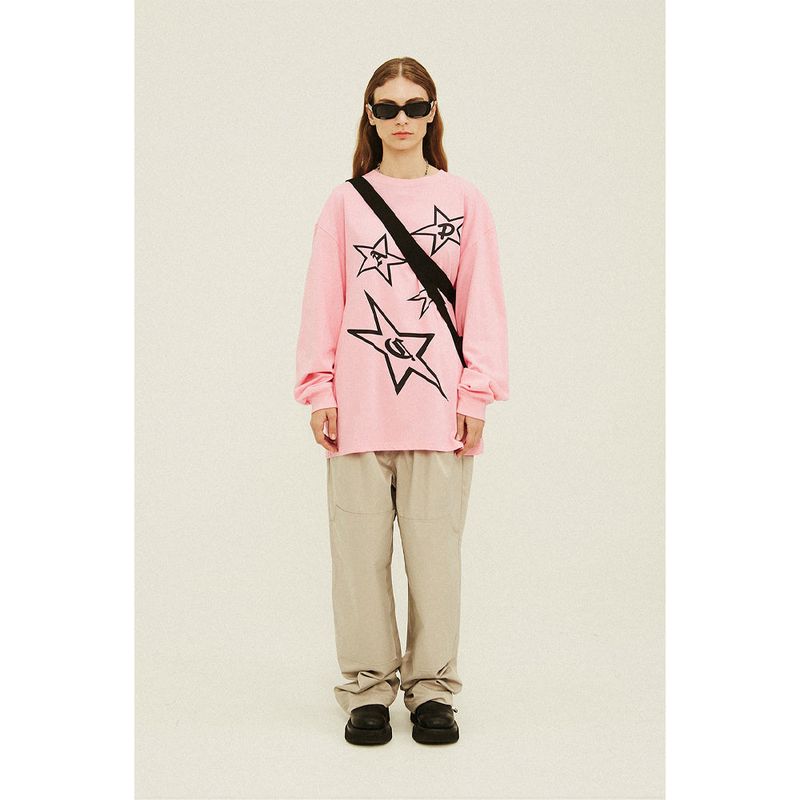 APIECEOFCAKE（ピースオブケイク）の「STAR LOGO L/S Tee_Pink（Tops）」