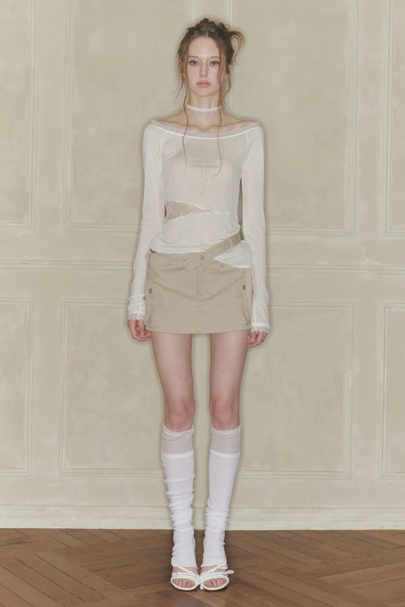 NIX MINI SKIRT beige