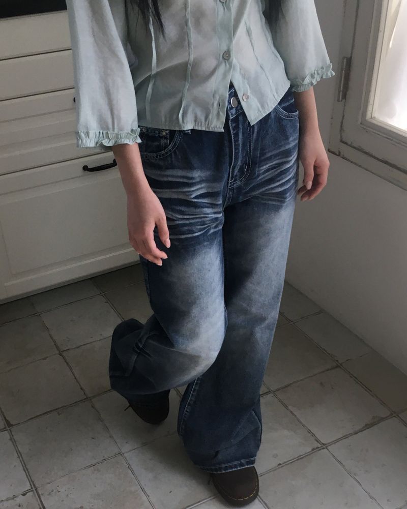 Kawill Washed Wide Denim Pant