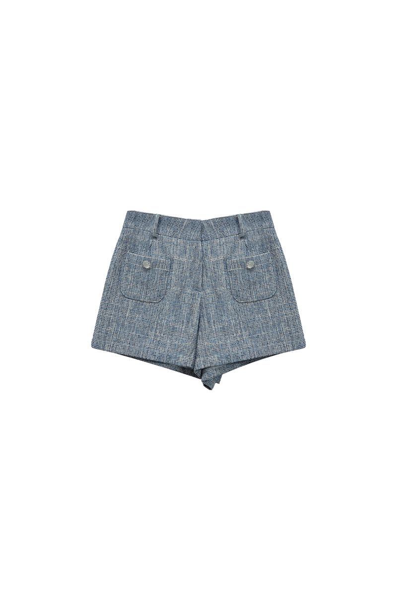 CHERISH TWEED SHORTS PANTS / SKY BLUE