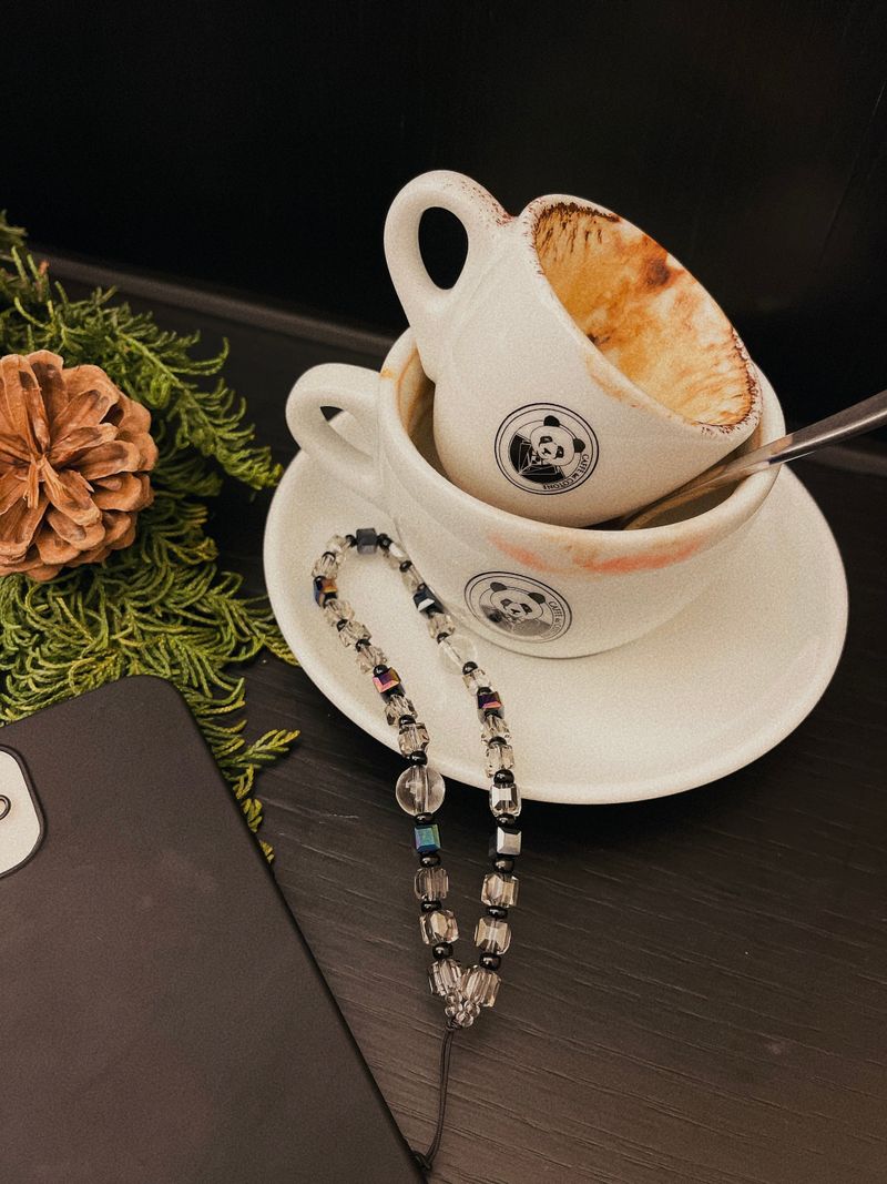 All Black Ohora Crystal Phone Strap