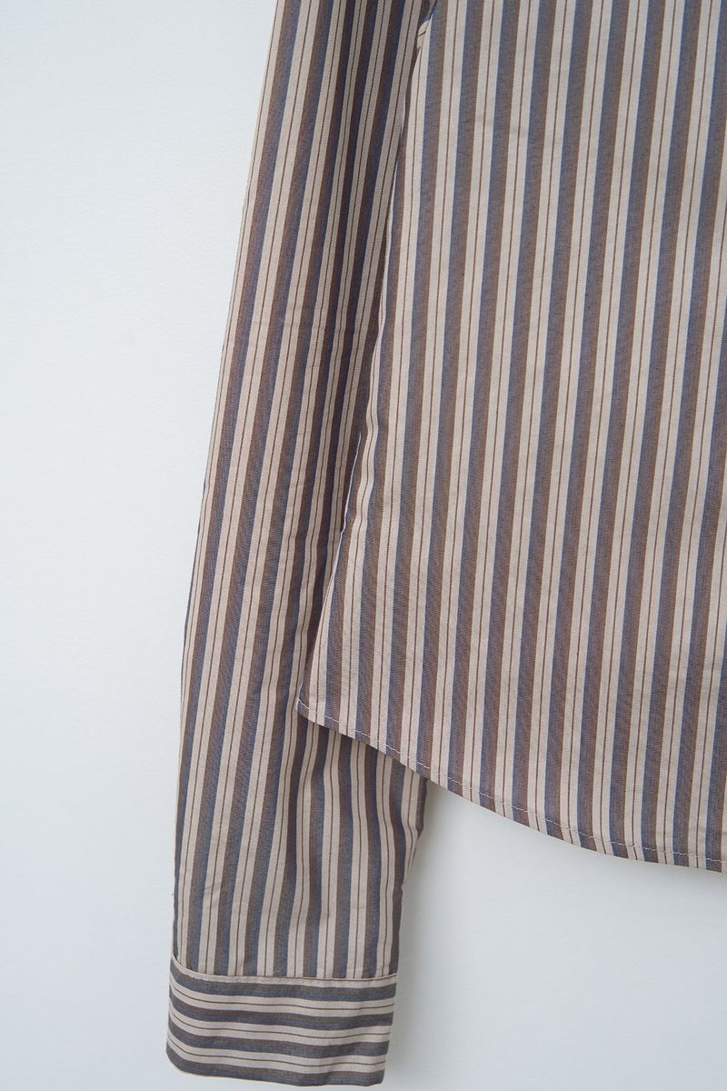 (W) Leaf Striped Shirt (2color)