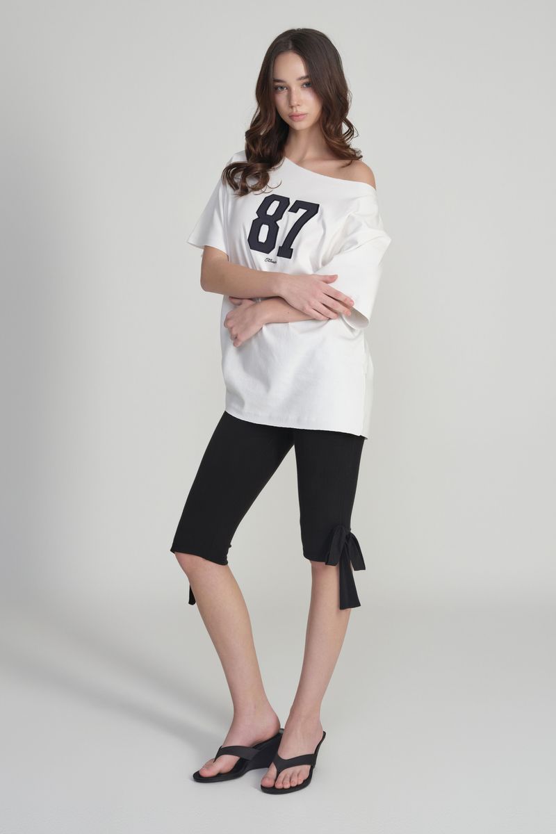 Candy Bow Capri Pants, Black