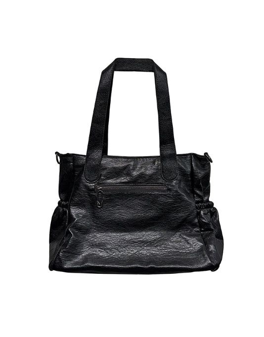 Pin Zipper Ring Pocket Shoulder Bag