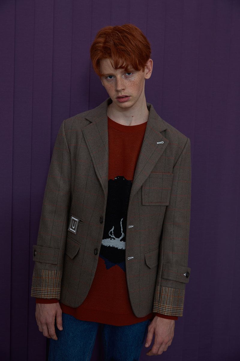 WOOL CHECK JACKET