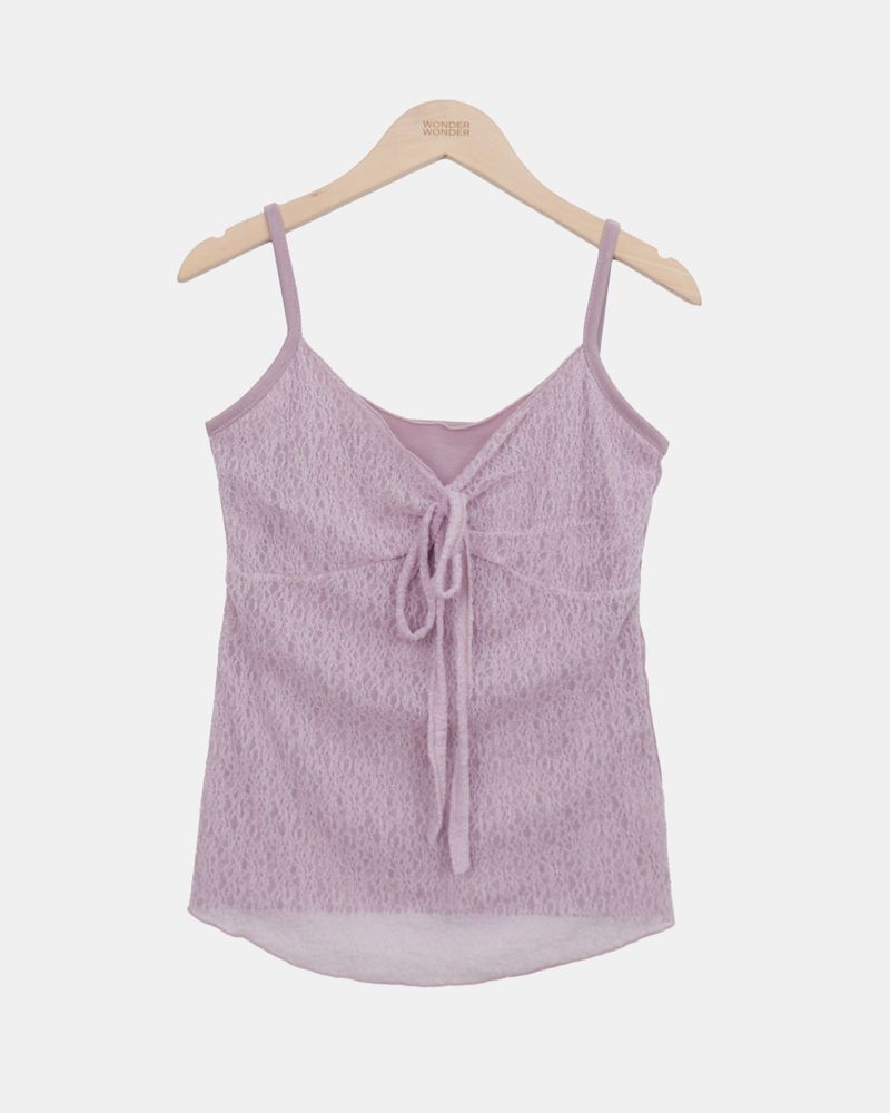 Toriz Lace Double-Layer Sleeveless Top