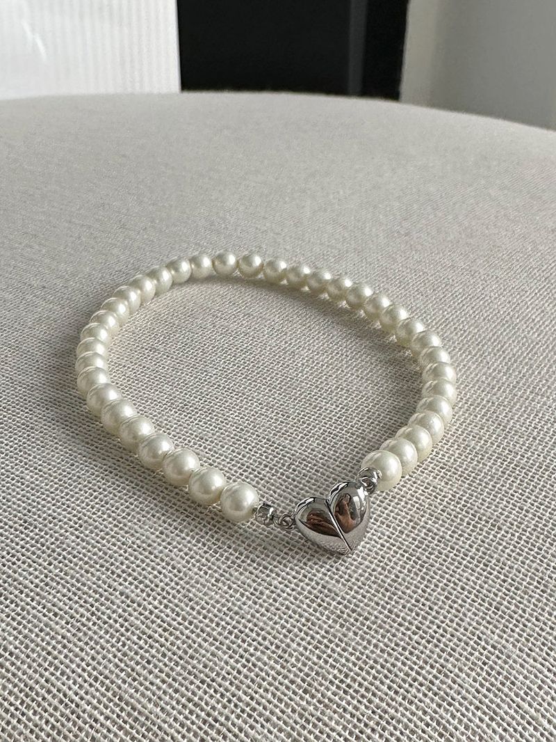 pearl heart anklet