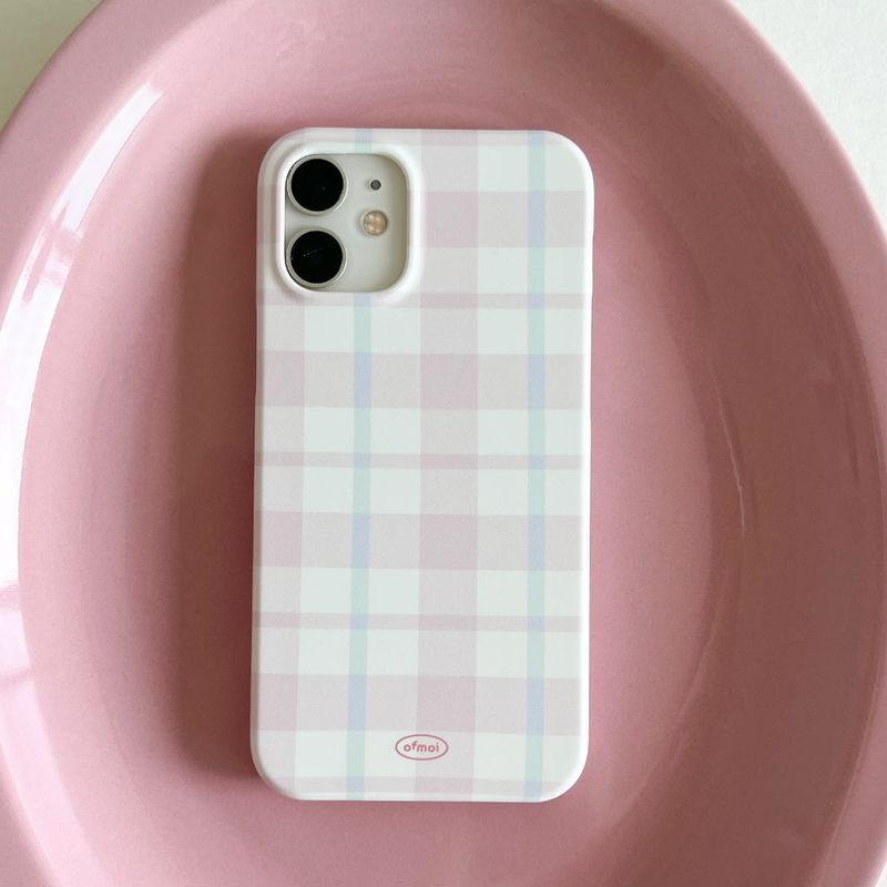 cozy pink hard matte phone case