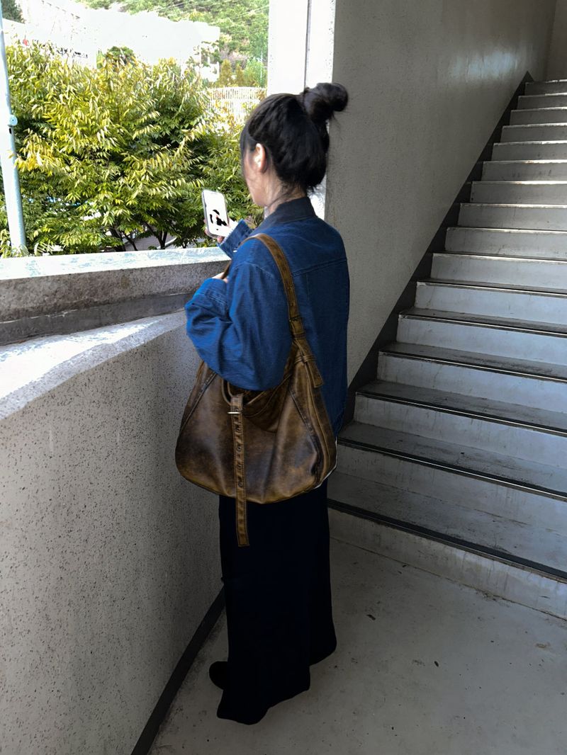(2color) two-way buckle bag