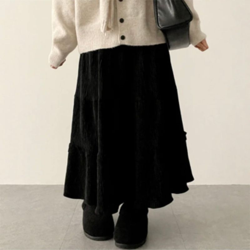Rian Linkle cancan frill bendable long skirt