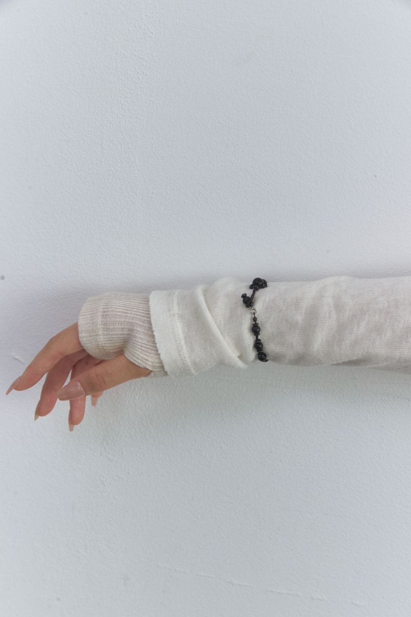 Onyx cross bracelet (2 size)