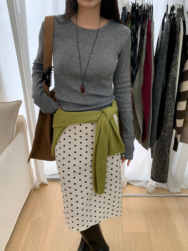 [MADE] Polyton Dot Skirt