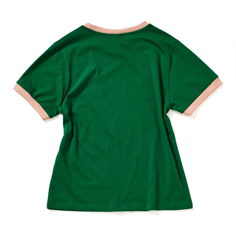 REGULAR FIT TWO TONE PRINT T-SHIRT_GREEN