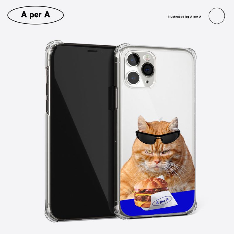 gluttony Cat and hamburger