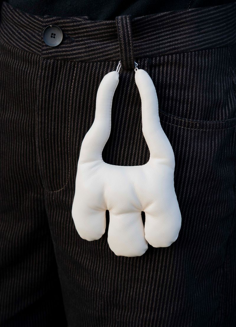 Hand Keychain - white